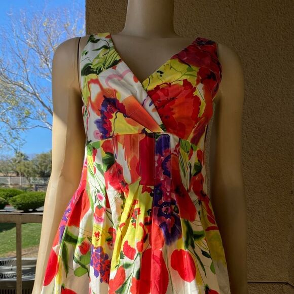 Y2K Eliza F Floral Garden Tea Party Dress - Multicolor - Picture 5 of 10